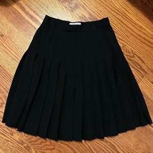 Talbots vintage petite black pleated skirt size 2